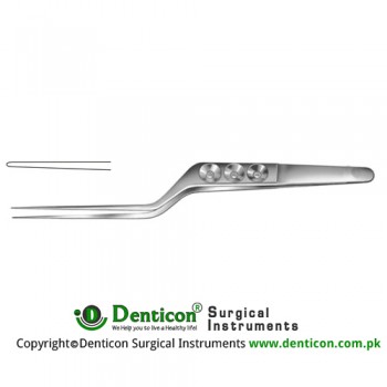 Yasargil Micro Forceps Bayonet Shaped Stainless Steel, 22 cm - 8 3/4" Tip Size 0.9 mm